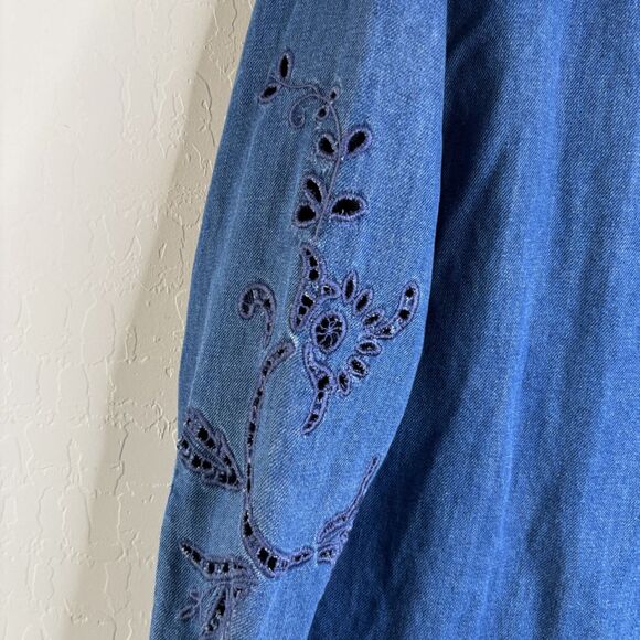 Forte Forte Embroidered Denim Shirt - Picture 4 of 7